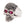 Load image into Gallery viewer, Silver Black Forehead Blink Skull Ring
