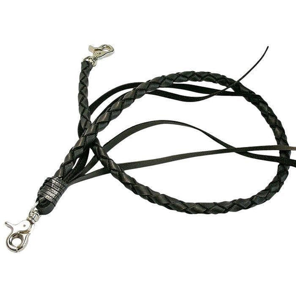 Black Leather Wallet Chain