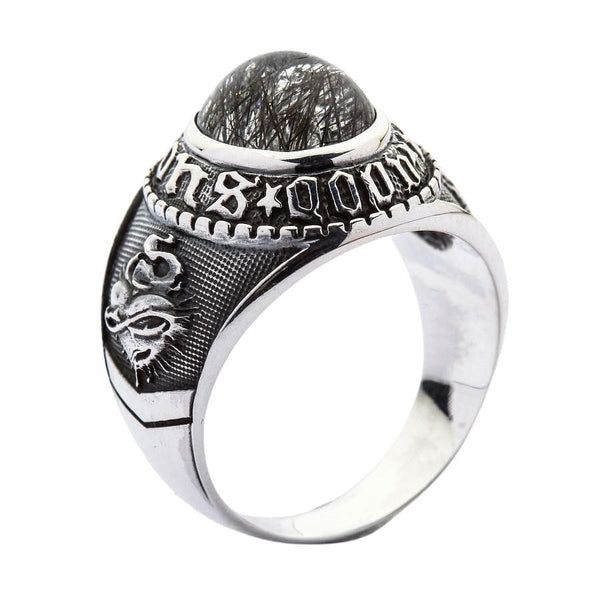 Amulet Black Rutile Quartz Ring