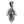 Load image into Gallery viewer, Sterling Silver Blade Skull Pendant
