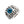 Load image into Gallery viewer, Silver Gothic Claw Blue Eye Eyeball Ring
