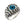 Load image into Gallery viewer, Silver Gothic Claw Blue Eye Eyeball Ring
