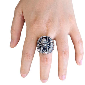 Anillo de araña de piedra azul