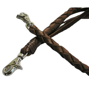 Chaînes de portefeuille en cuir marron