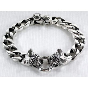 Bulldog Silver Bracelet