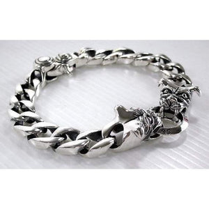 Bulldog Silver Bracelet
