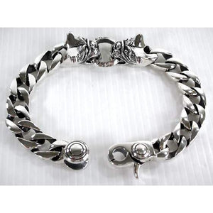 Bulldog Silver Bracelet