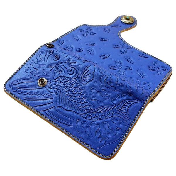 Genuine Leather Japanese Koi Carp Wallet