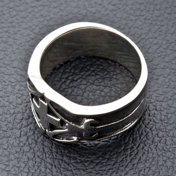 Anello In Argento Sterling 925 Con Croce Celtica Ornata - Foto 13