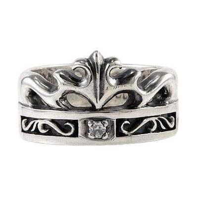Anéis de coroa celta em prata esterlina