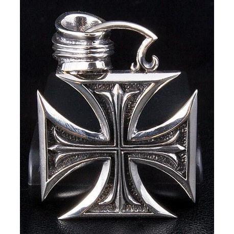 Байкерская подвеска-чоппер-крест из стерлингового серебра