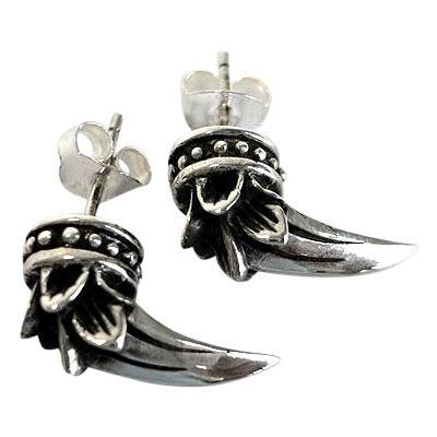 Silver Claw Tribal Earrings