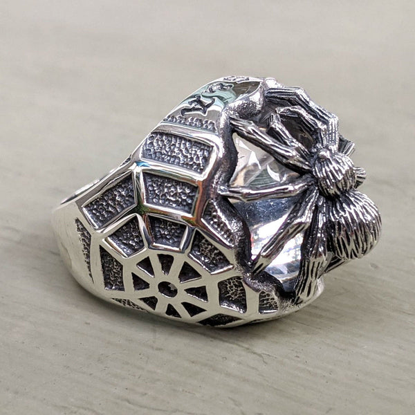 Clear Stone Spider Ring