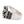 Cobra skull sniper silver ring, opposite shoulder profile