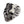 Carica l&#39;immagine nel visualizzatore Galleria, Anello in argento sterling con teschio da motociclista a bandana con croce
