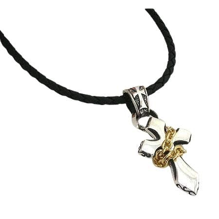 Yanxyad Cross Necklace for Men Leather Rope Chain Stainless Steel Black Pendant  Necklace Gift for Women Boys Girls | Amazon.com