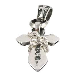 Collar con colgante de cruz de plata esterlina