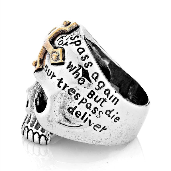 Серебряное кольцо с черепом из стерлингового серебра 925 пробы