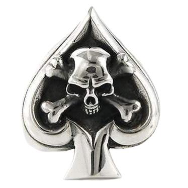 Серебряное кольцо с черепом и перекрещенными костями