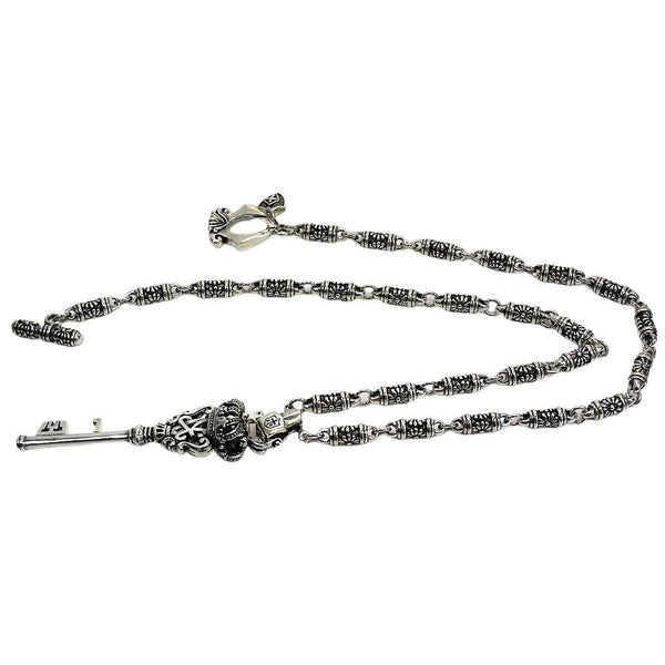 Crown Sterling Silver Mens Necklace
