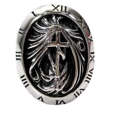 Gotische Ringe aus Sterlingsilber mit Kruzifix