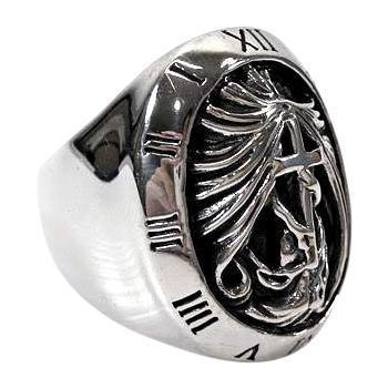 Готические кольца из стерлингового серебра с распятием