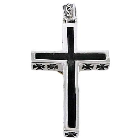 Colgante de plata esterlina con cruz de Jesús y crucifijo para hombre