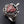 Garnet Heart Dagger Sterling Silver Ring — front close-up of red stone heart