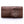 Cartera para mujer de piel de espinazo de cocodrilo genuino marrón oscuro