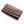 Cartera para mujer de piel de espinazo de cocodrilo genuino marrón oscuro