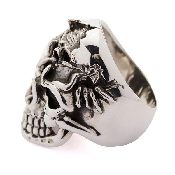 925 Sterling Silver Death Skull Rings