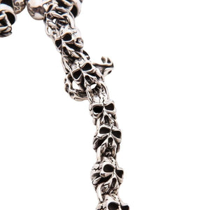 Teufelsschädel Sterling Silber Geldbörsenkette