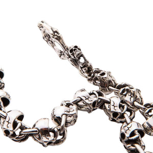 Teufelsschädel Sterling Silber Geldbörsenkette