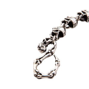 Teufelsschädel Sterling Silber Geldbörsenkette