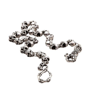 Teufelsschädel Sterling Silber Geldbörsenkette