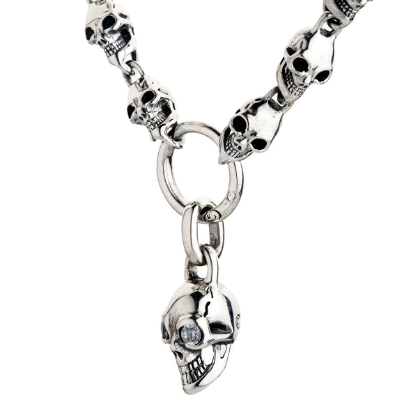 Бриллиантовые ожерелья с байкерским черепом