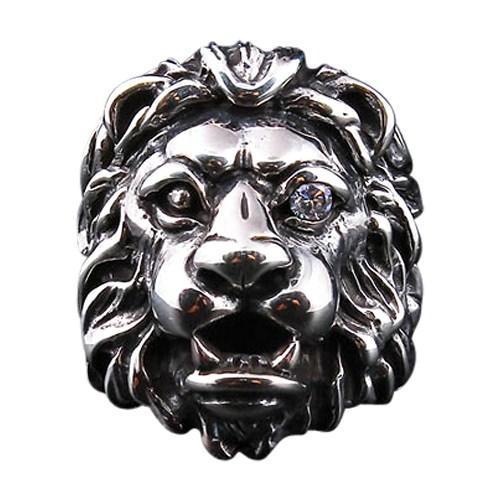 Men's Sterling Silver Lion Head Ring - Jewelry1000.com