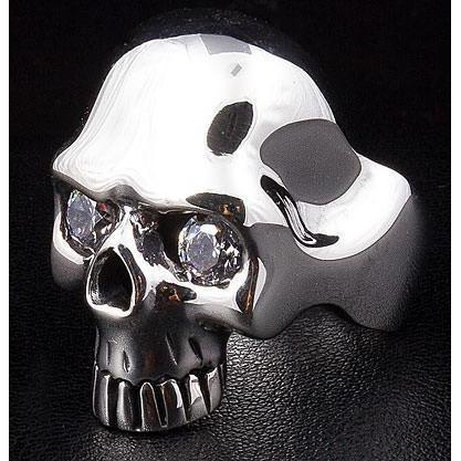 Diamond Robot Skull Ring