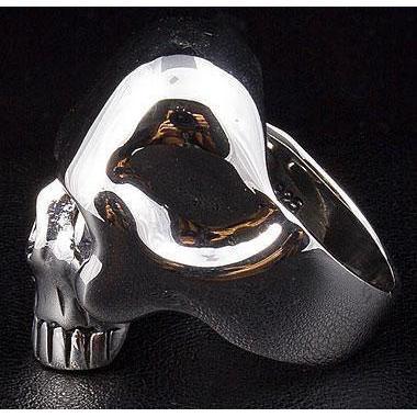 Кольцо с алмазным черепом робота
