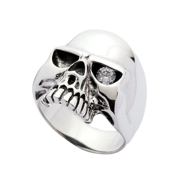 925 Sterling Silver Diamond Skull Rings