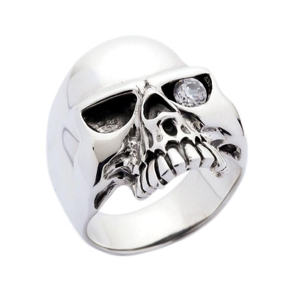 925 Sterling Silver Diamond Skull Rings