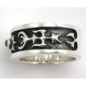 Anelli tribali in argento con diamante