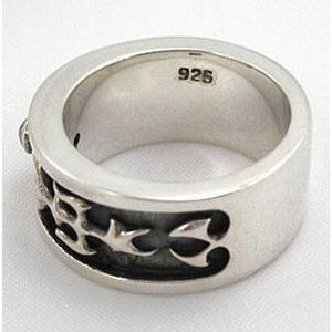 Anelli tribali in argento con diamante