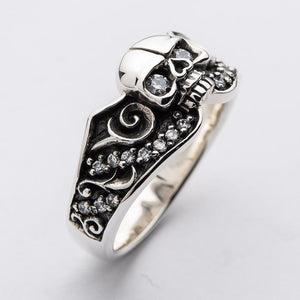 Diamond Skull Gothic Engagement Ring