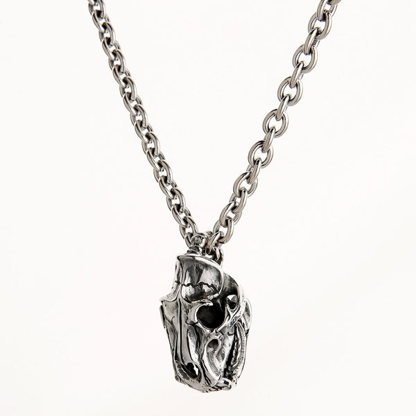 Sterling Silver Dinosaur Skull hänge halsband