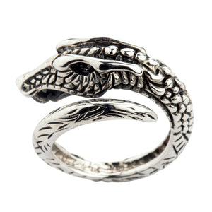 Sterling Silver Dragon Mens Band Ring