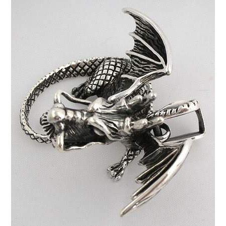 Silver Dragon Knight Pendant