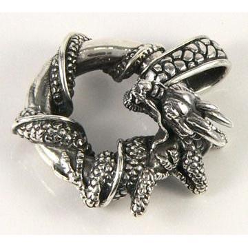 Ciondolo a forma di drago in argento sterling