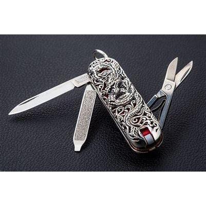 Silver Dragon Swiss Army Knife Pendant - Main Image