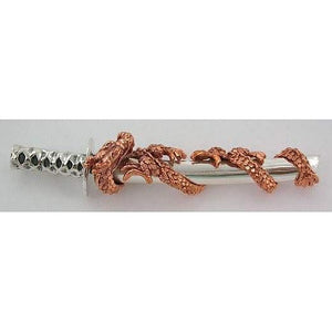 Copper Dragon Silver Sword Pendants